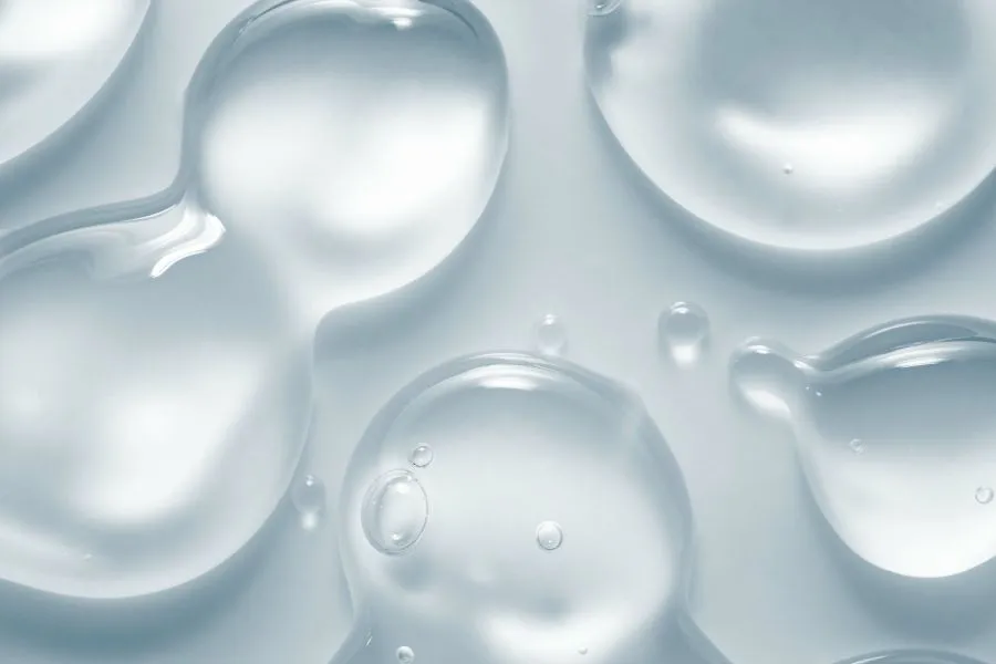 Droplets of a viscous liquid.